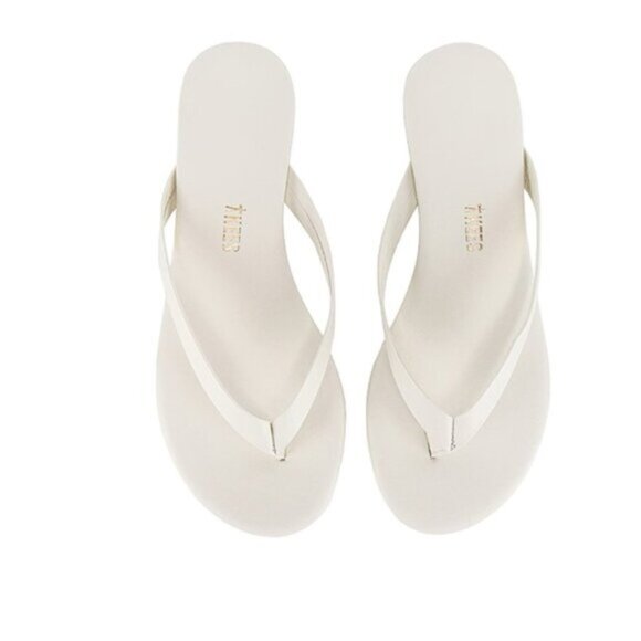 TKEES NEW Boyfriend Leather Thong FlipFlop Sandals Slides Flats Mules Minimalist - Picture 1 of 15